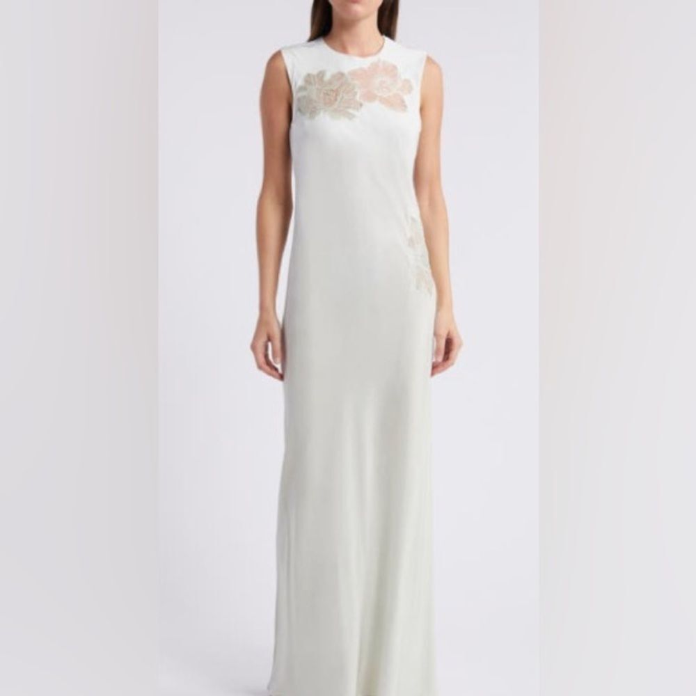 🌿 Faithfull the Brand “Biarritz” Sleeveless Silk Maxi Dress – Size 8 NWOT